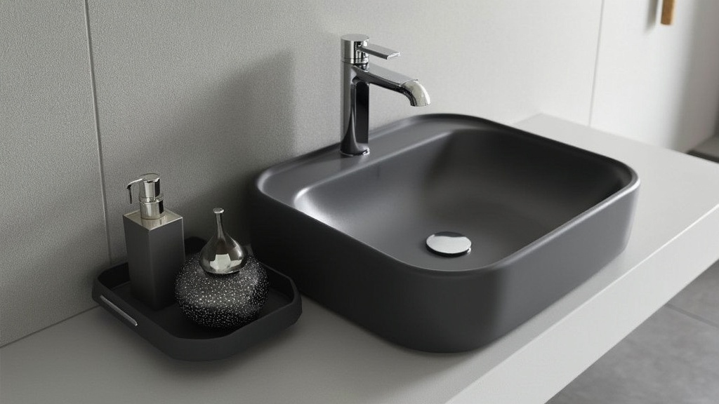 accessoire salle de bain gris anthracite