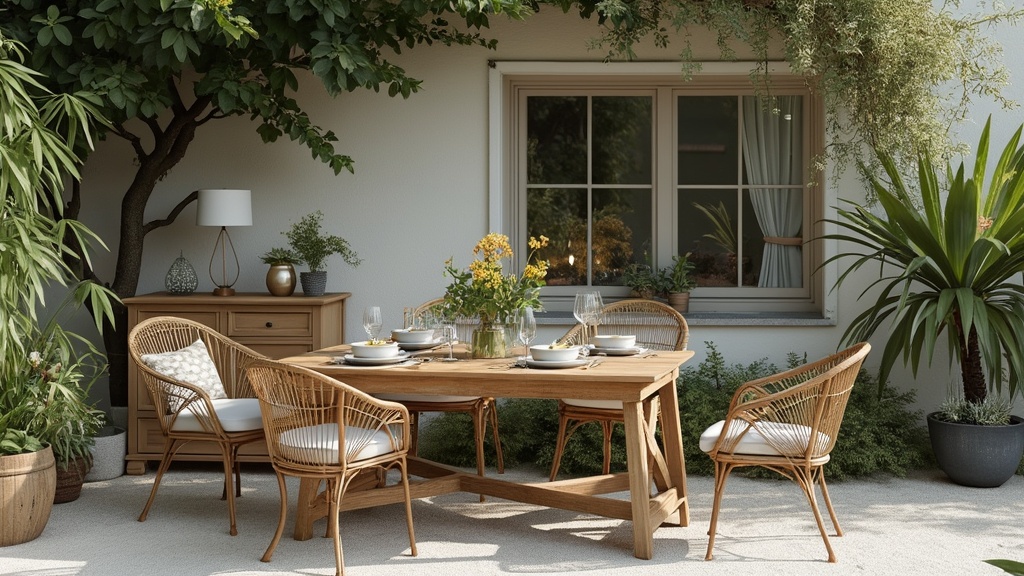 décoration table de jardin