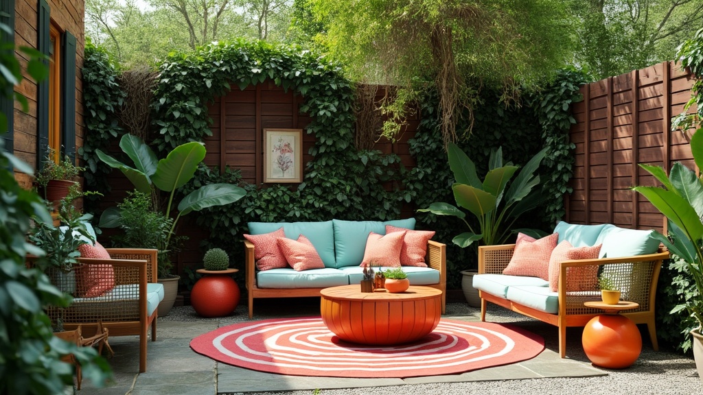 tendances déco jardin aux accents pop et hippie 2024