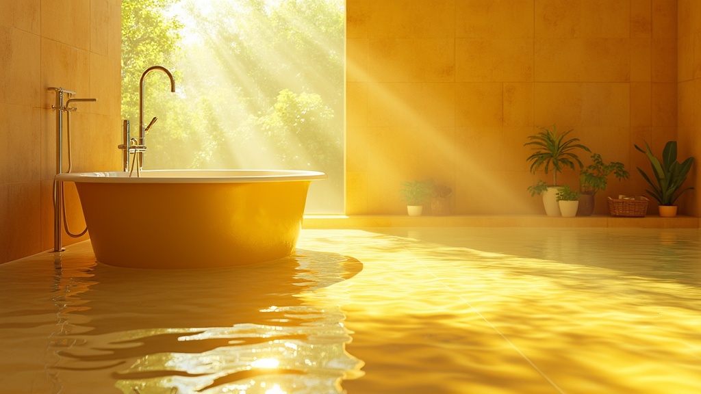 bain de soleil jaune