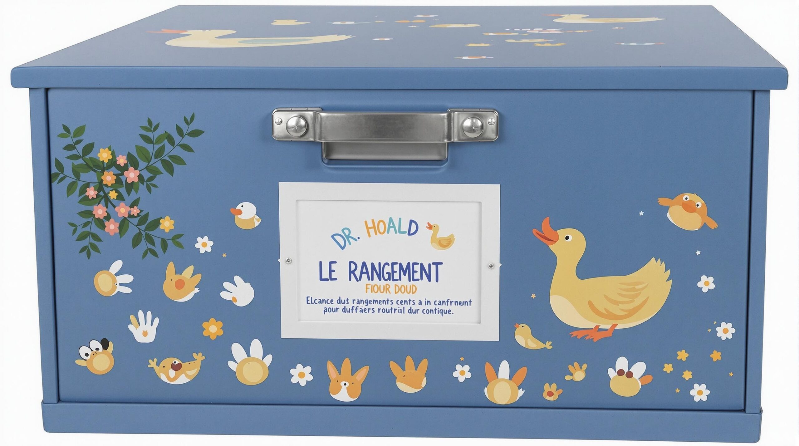 boite rangement bleu canard