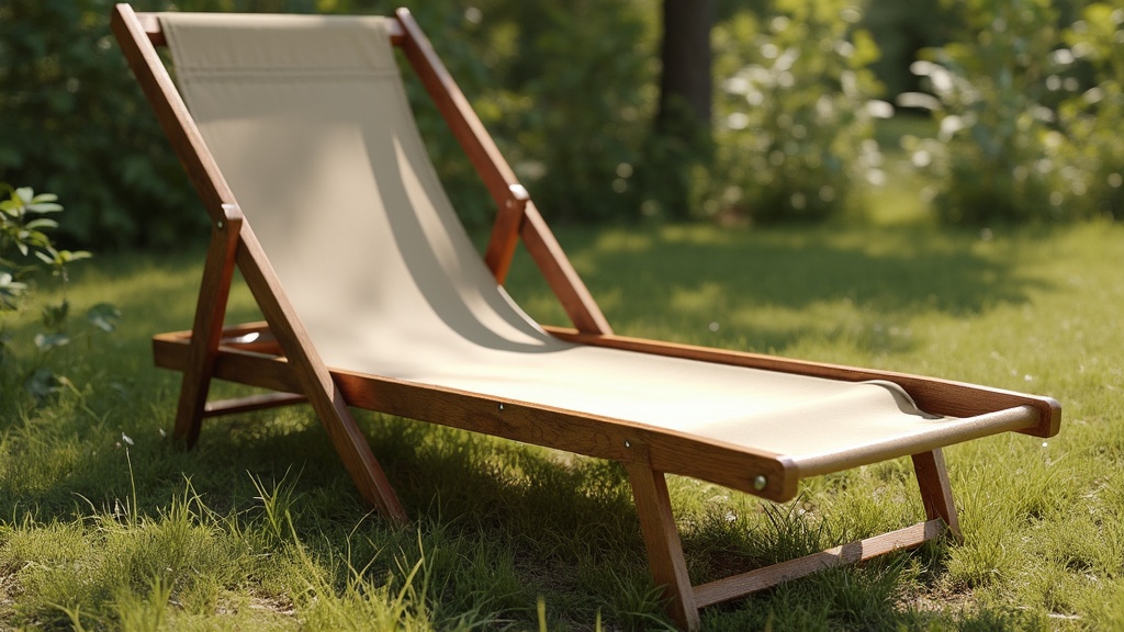 chaise pliante camping vintage