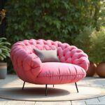 fauteuil de jardin rose fushia