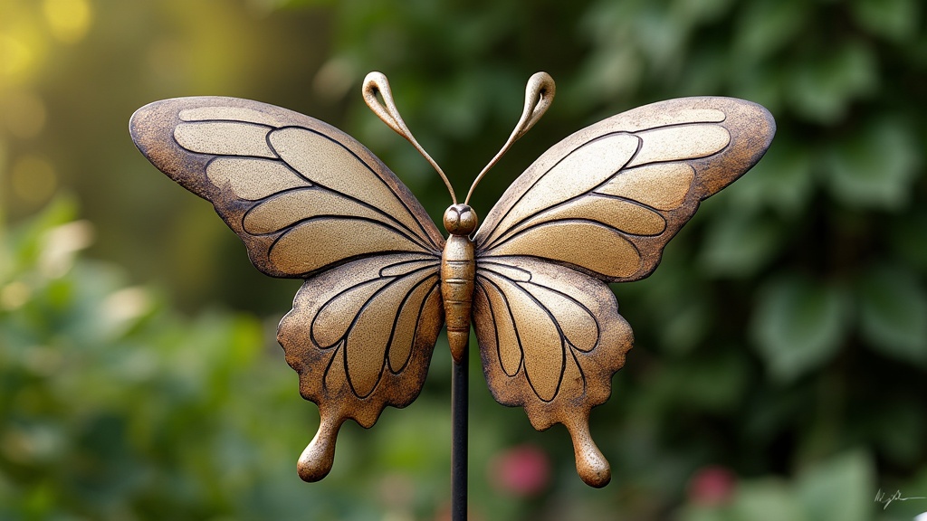 papillon metal pour jardin