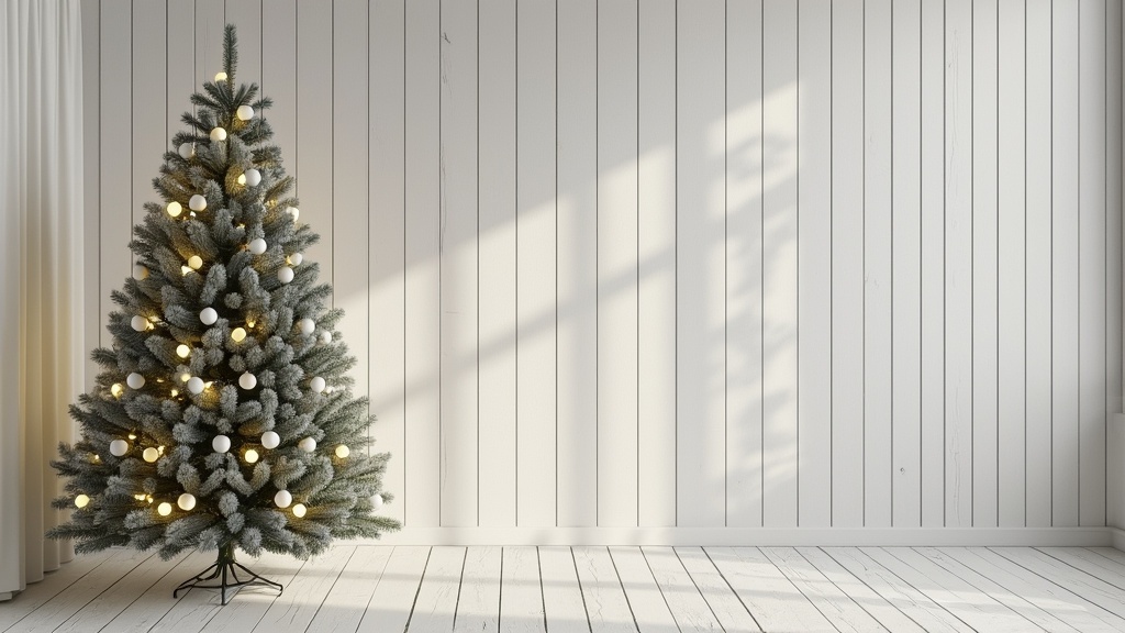 sapin deco blanc et bois