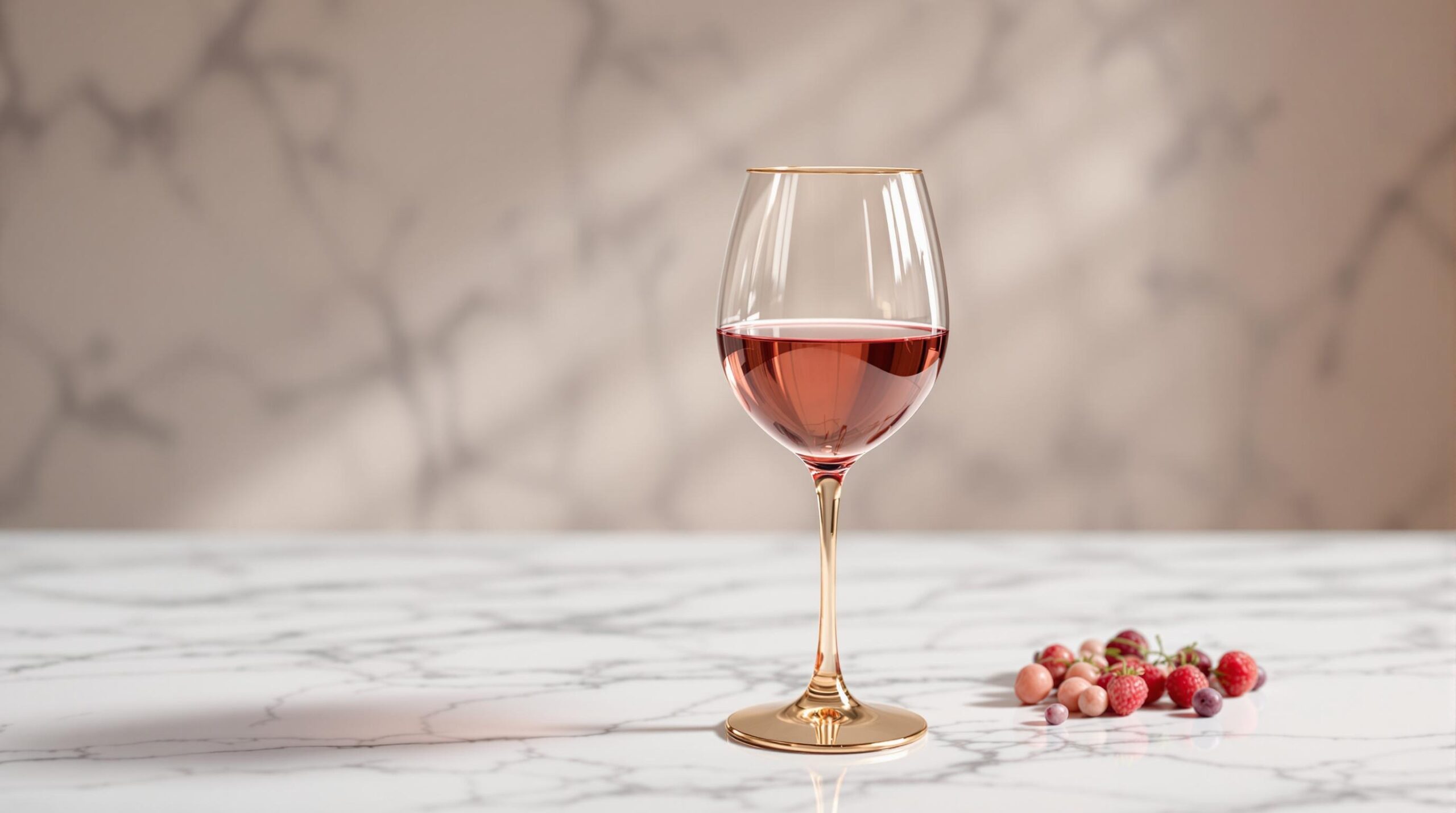 verre a vin rose gold