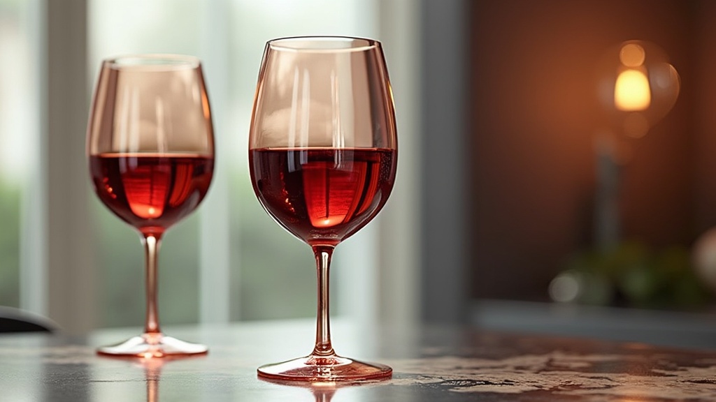 verre a vin rose gold