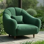 fauteuil de jardin vert foncé