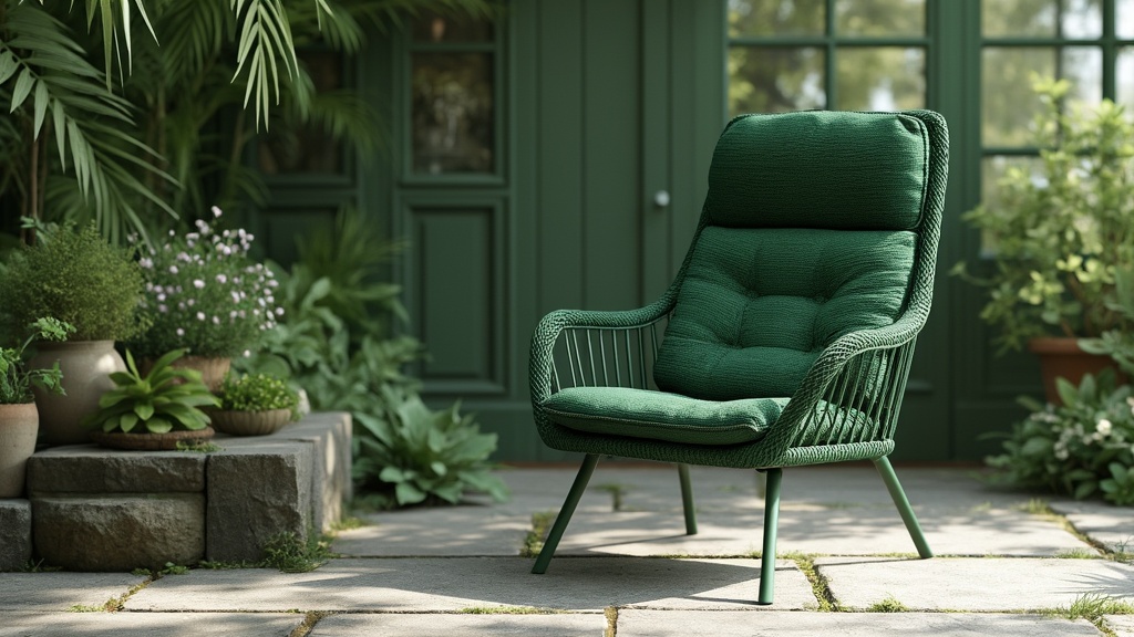 fauteuil de jardin vert foncé