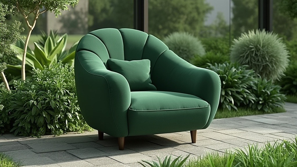 fauteuil de jardin vert foncé