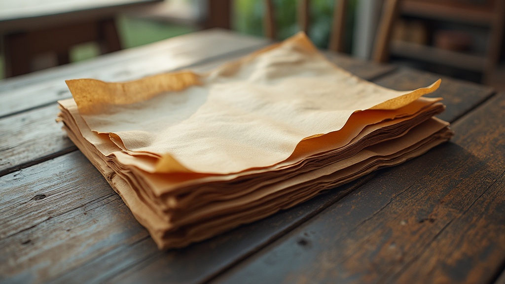 nappe en papier doré