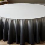 nappe ronde noire et blanche