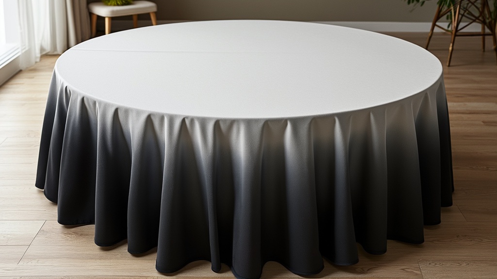 nappe ronde noire et blanche