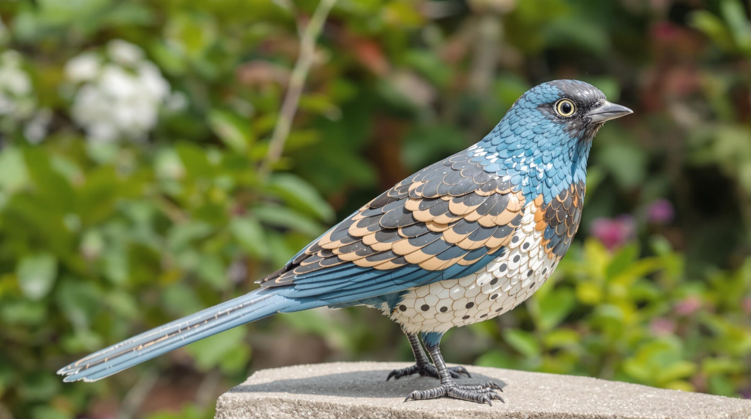 oiseau en résine pour jardin