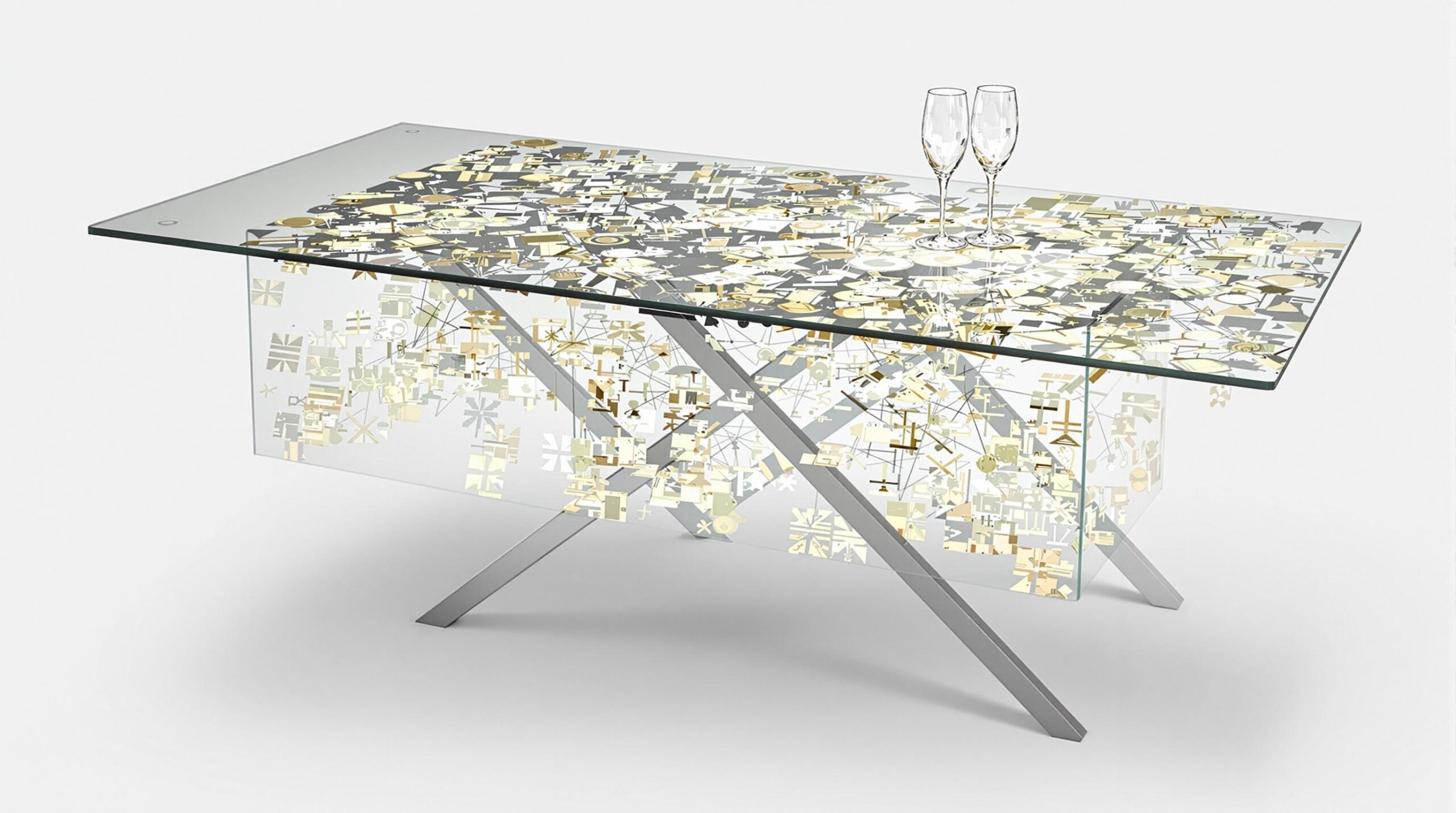 table en verre pliante