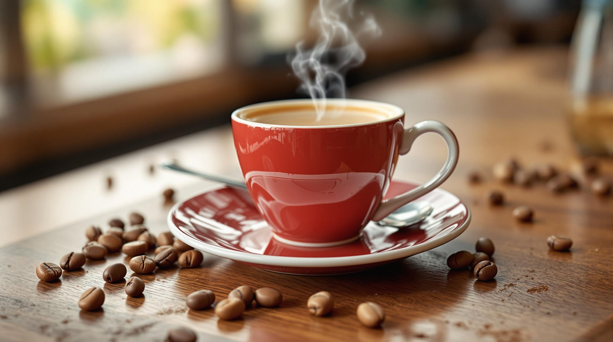 tasse à café rouge