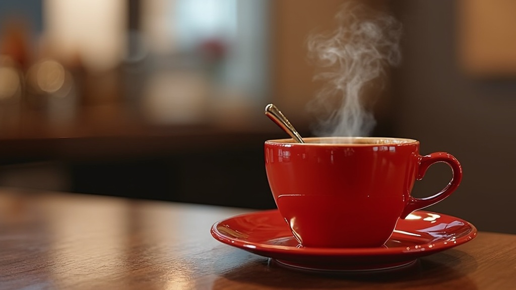 tasse à café rouge